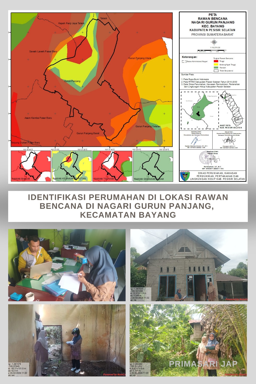 Identifikasi Perumahan di Lokasi Rawan Bencana di Nagari Gurun Panjang, Kecamatan Bayang*