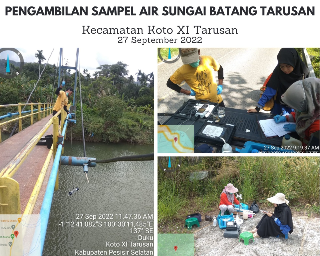 PENGAMBILAN SAMPEL AIR SUNGAI BATANG TARUSAN