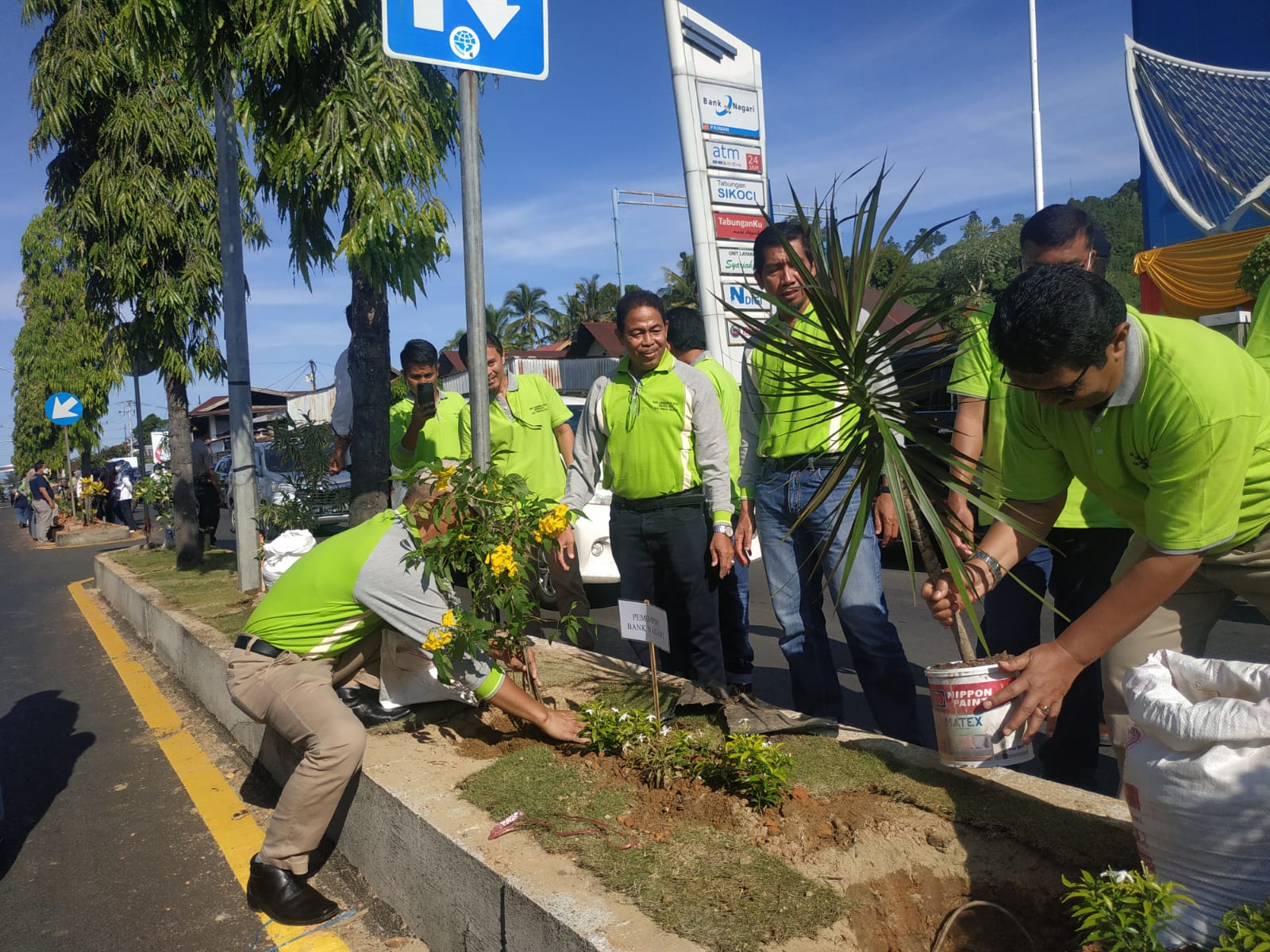 Penanaman Pohon Sepanjang Jalan Jalur dua Painan Salido
