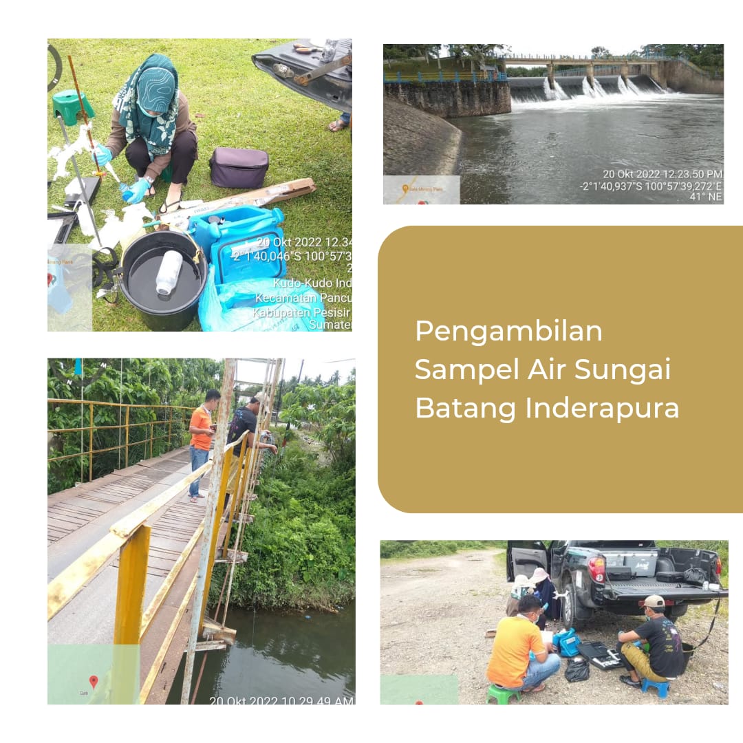 PENGAMBILAN SAMPEL AIR SUNGAI BATANG INDERAPURA UNTUK PERHITUNGAN INDEKS KUALITAS AIR
