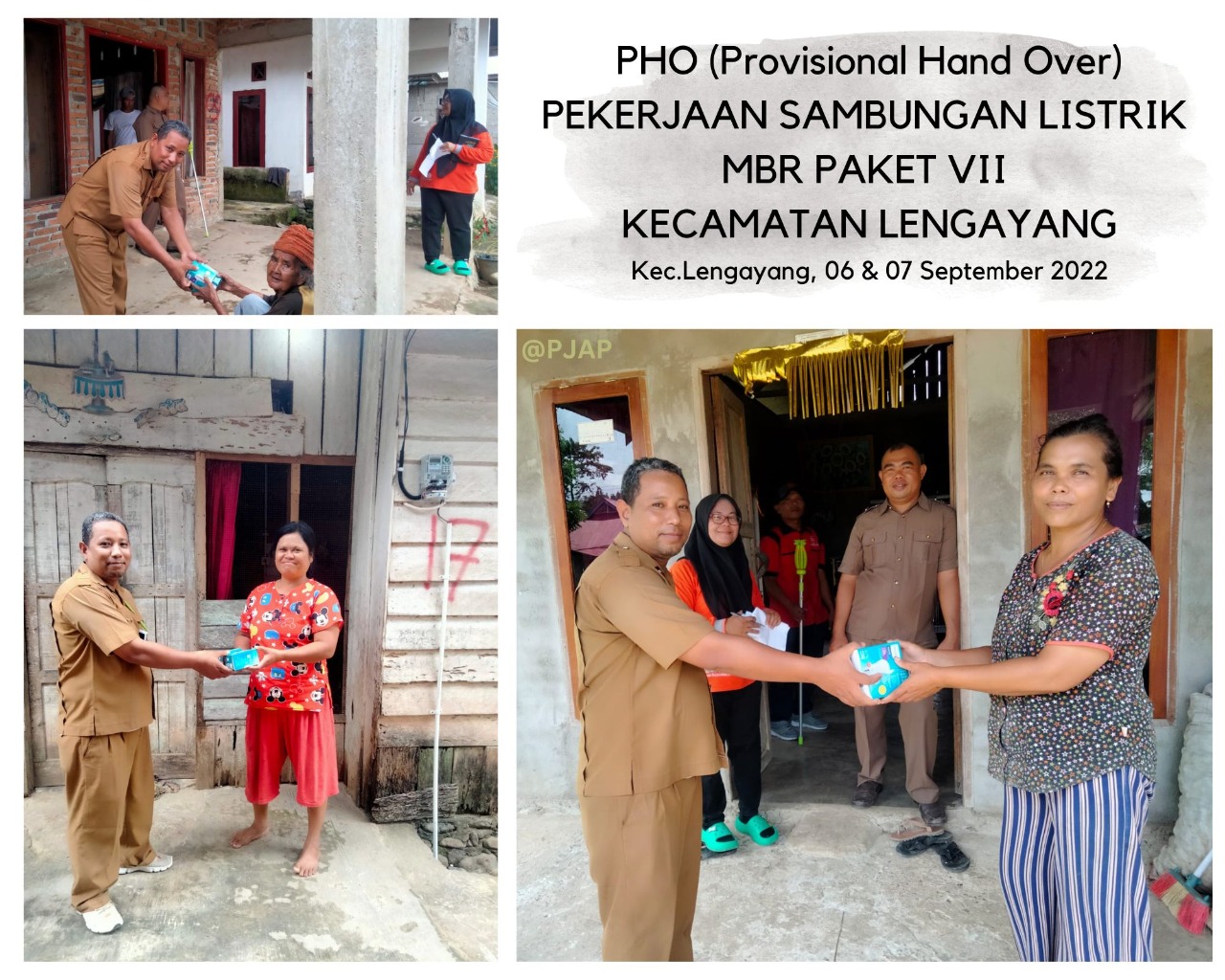 PHO (Provisional Hand Over) PEKERJAAN SAMBUNGAN LISTRIK MBR PAKET VII KEC. LENGAYANG