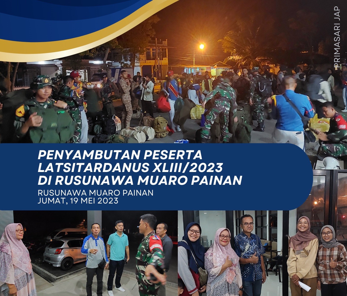 Penyambutan Peserta Latsitardanus XLIII/2023 di Rusunawa Muaro Painan